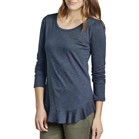 Toad&Co Samba Flutter Long Sleeve Shirt Grey Women's XS - Picture 8 of 8